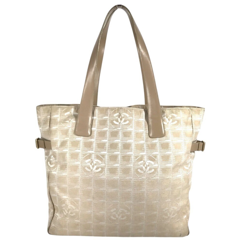 CHANEL A15825 New Travel Line GM Tote Bag, Shoulder Canvas, Nylon, Leather, M...